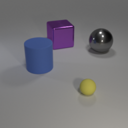 CLEVR scene, 1 conditioned position