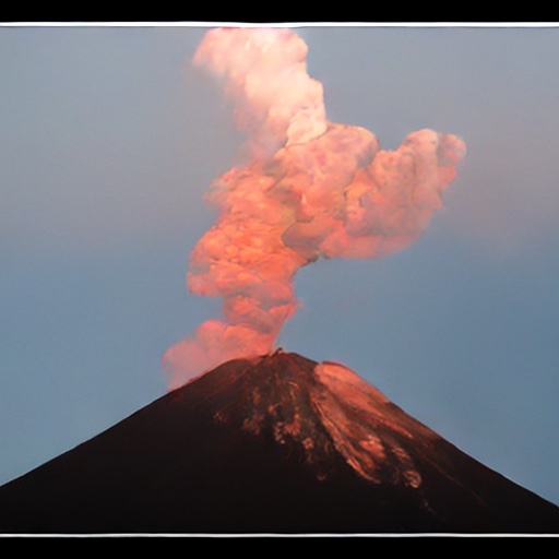 TEM sample, ImageNet 512&times;512: volcano